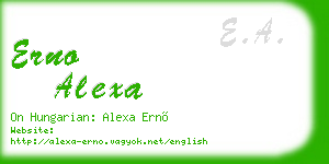 erno alexa business card