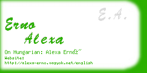 erno alexa business card